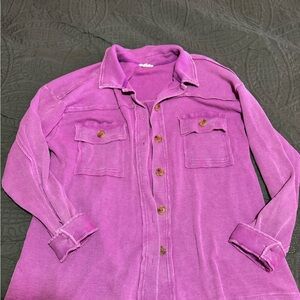Purple Button-Up Shirt